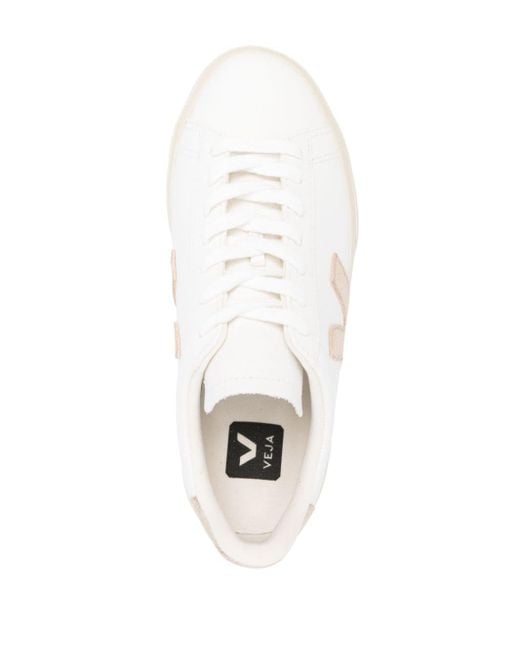 Veja Campo Leren Sneakers in het White