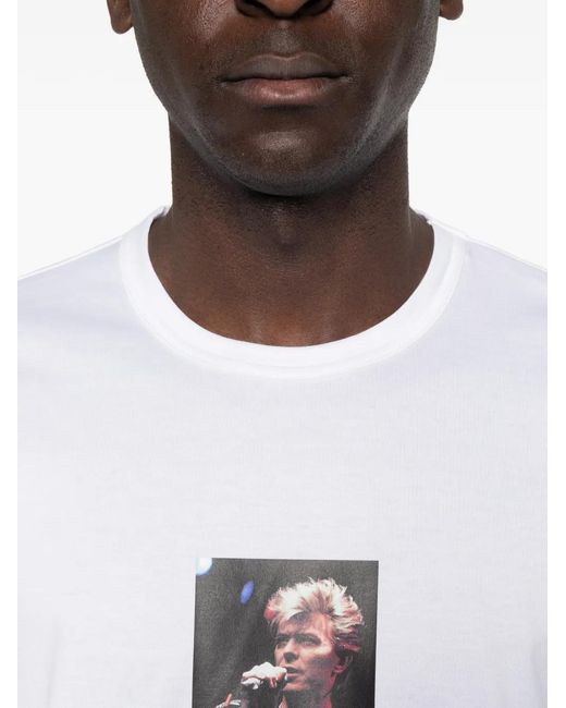 Junya Watanabe White Graphic-Print T-Shirt for men