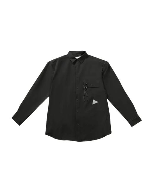 And Wander Utility Pocket Shirt in Black für Herren