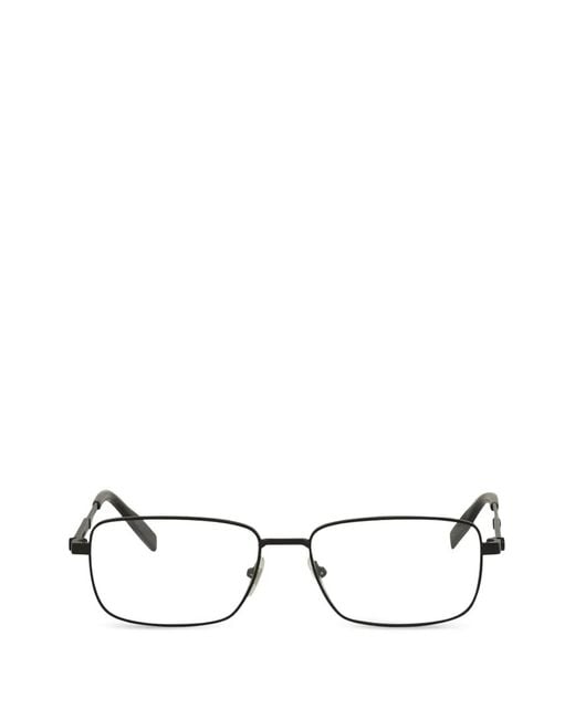 Montblanc White Rectangle-Frame Glasses