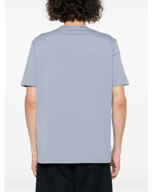Cruciani Blue Cotton-blend T-shirt for men