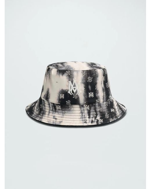 Amiri Gray Micro Paisley Rev. Bucket Hat for men