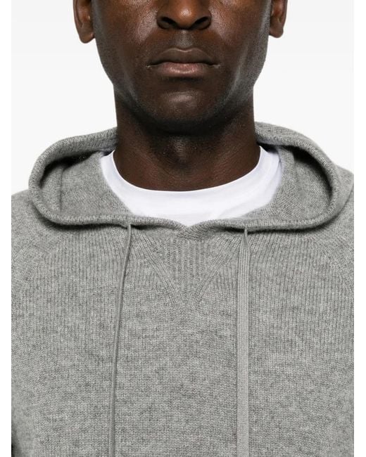 Tom Ford Gray Long-Sleeve Hoodie Sweater for men