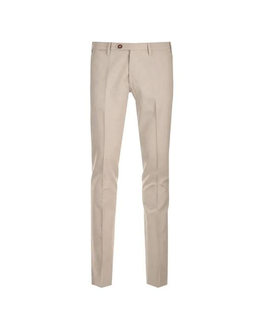 Al Duca D'aosta Natural Pressed-Crease Tailored Trousers for men