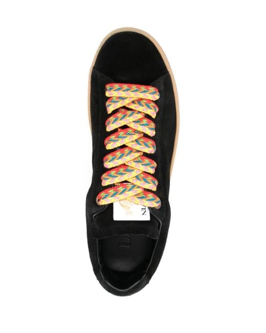Lanvin Black Lite Curb Low Top Trainers for men