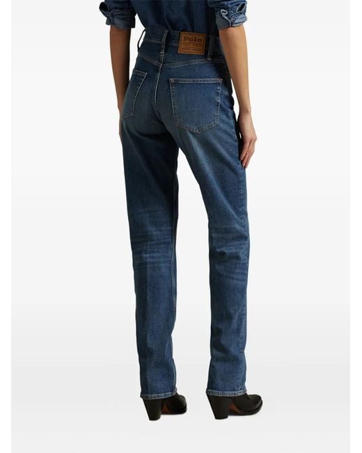 Polo Ralph Lauren Blue High-Waisted Straight Jeans