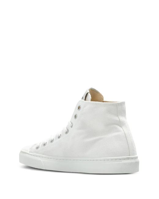 Vivienne Westwood White Orb-Logo High-Top Pumps