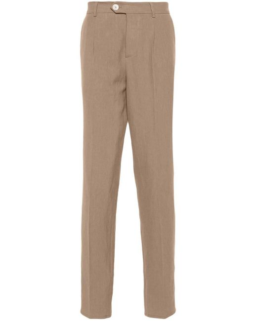 Brunello Cucinelli Natural Slim-cut Chino Trousers for men