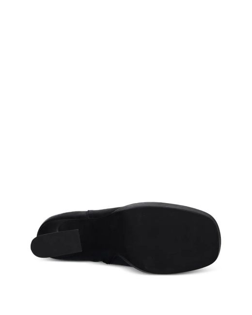 Jeffrey Campbell Black Humanity Platform Heel Ankle Boots