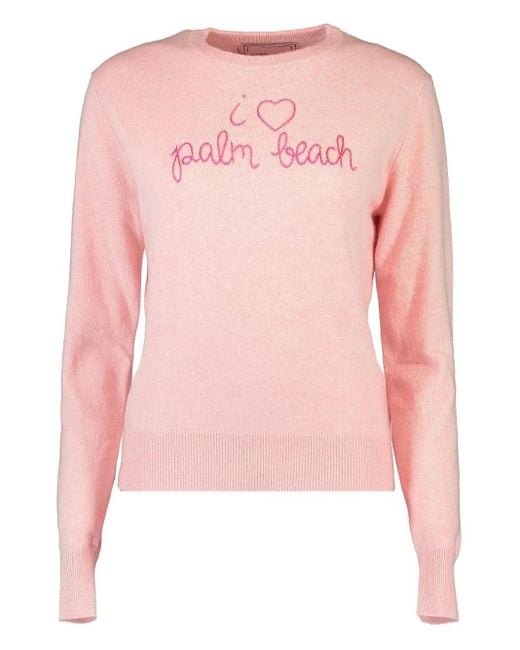 Lingua Franca Pink I Love Palm Beach Sweater
