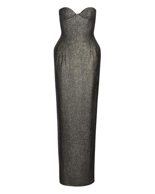 Magda Butrym Gray Sweetheart Dress