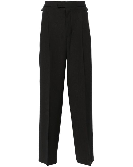 AMI Black Straight-leg Twill Tailored Trousers for men