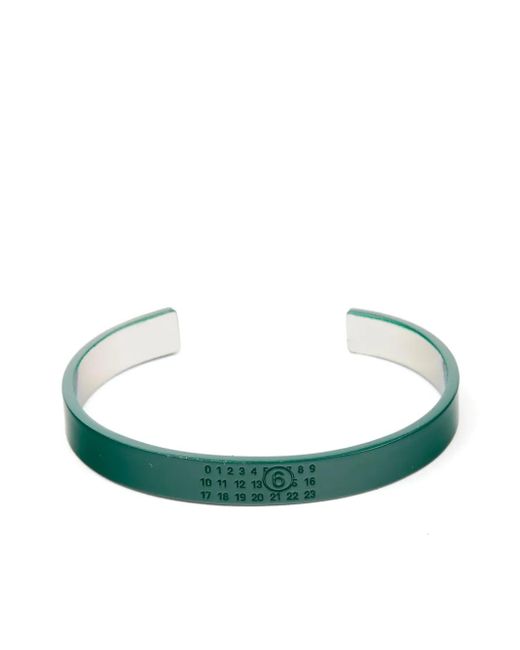 MM6 by Maison Martin Margiela Green Armspange Mit Mini-Logo 8Mm