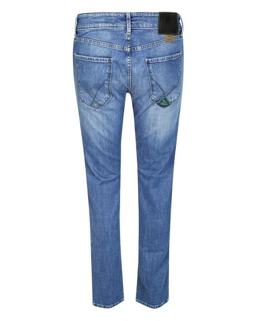 Roy Rogers Blue Logo-Patch Jeans for men
