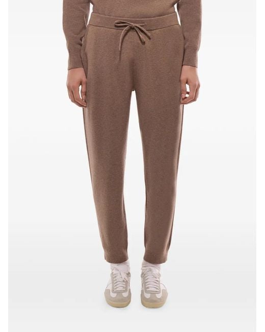 Fursac Brown Drawstring Track Pants for men