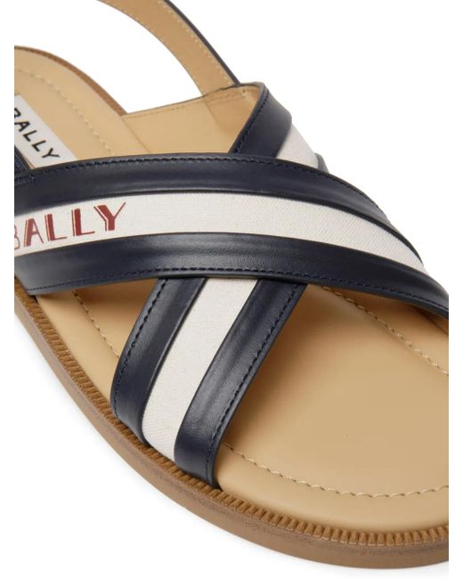 Bally Sandalen Mit Überkreuzten Riemen in Black für Herren