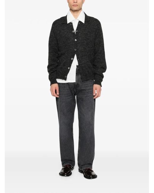 Our Legacy Gray Logo-Patch Jeans for men