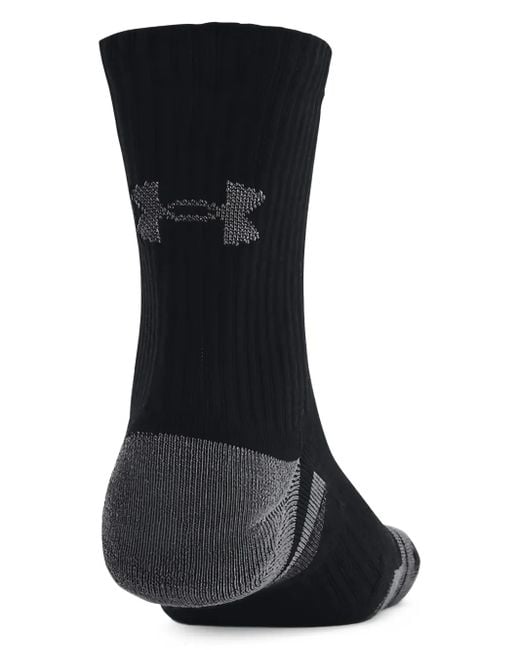 Under Armour Black Cotton-Blend Socks (Pack Of Three)