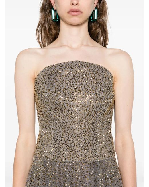 Jean Louis Sabaji Gray Embellished Maxi Dress