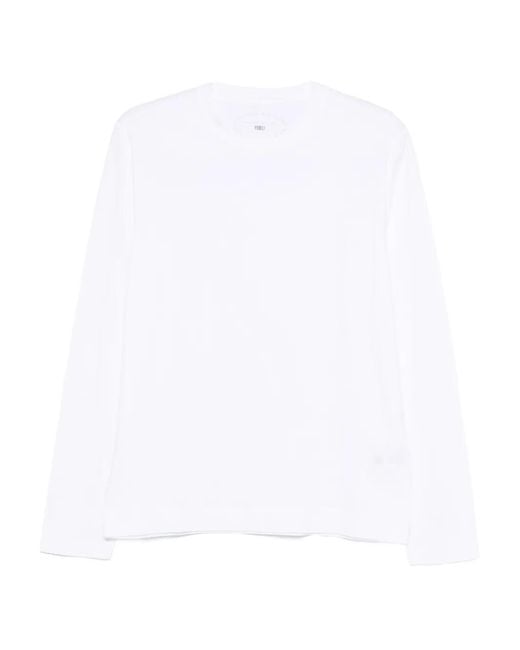 Fedeli White Long-Sleeve T-Shirt for men