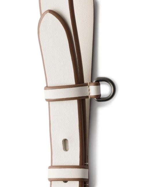 Prada White Leather Belt