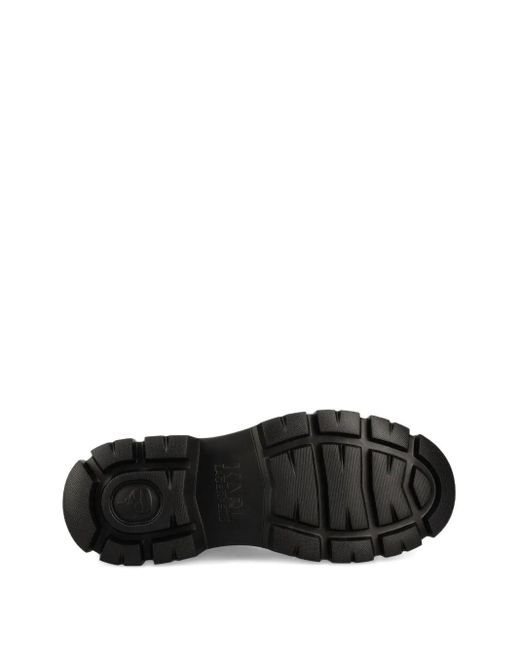 Karl Lagerfeld Black Leather Boots for men