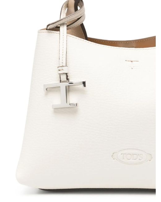 Tod's White Leather Micro Tote Bag