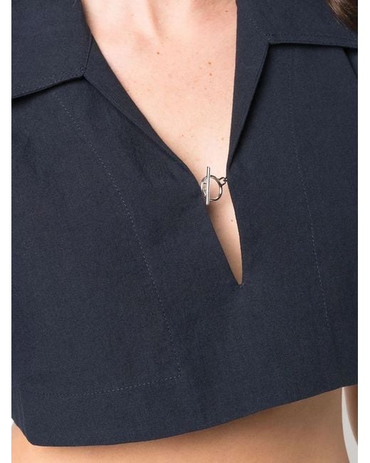 Jacquemus Le Haut Bebi Cropped Blouse in het Blue