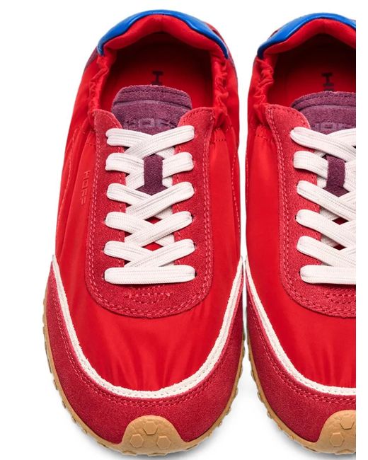 HOFF Red Bridge Dopamine Panelled Suede-Trimmed Sneakers