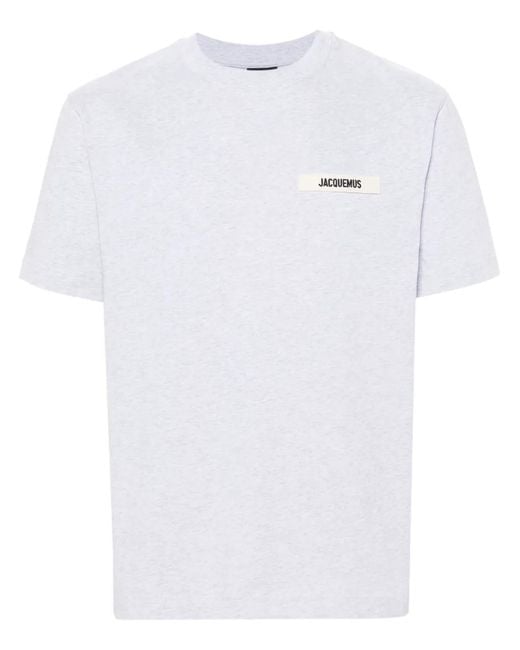 Jacquemus White Minimalist T-Shirt With Classic Crew Neckline for men