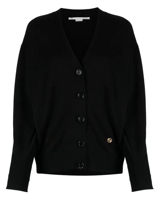 Stella McCartney Black Cardigan Mit Logo