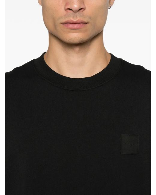Calvin Klein Black Logo-Patch Sweater for men