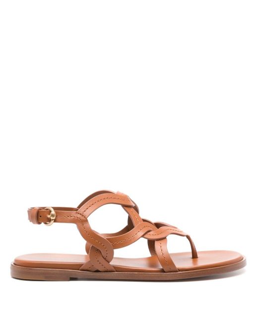 Gianvito Rossi Brown Amalfi Sandals