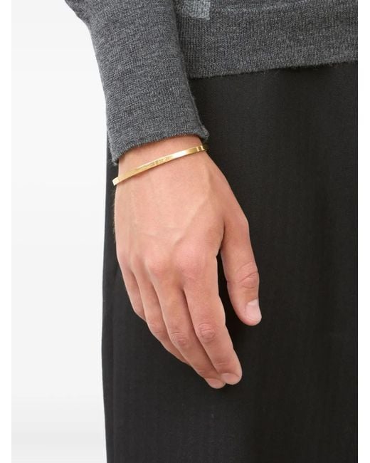Maison Margiela Black Logo-Reference Cuff Bracelet