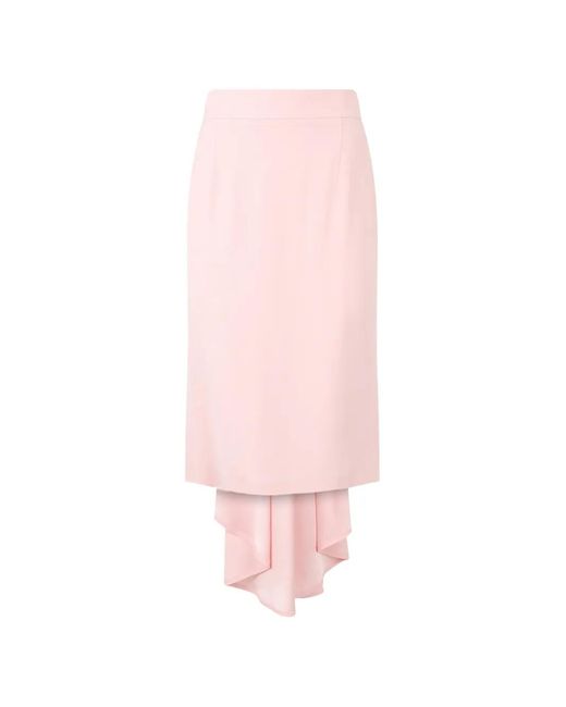 Moschino Pink Jupe Mi-Longue À Design Drapé