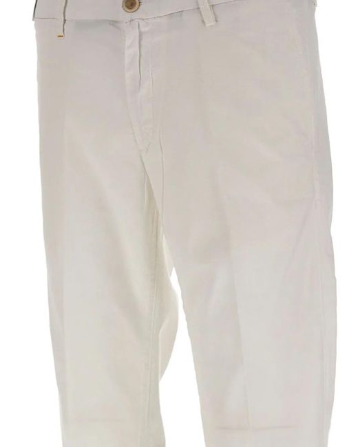 Re-hash White Logo Button Chinos Trousers for men