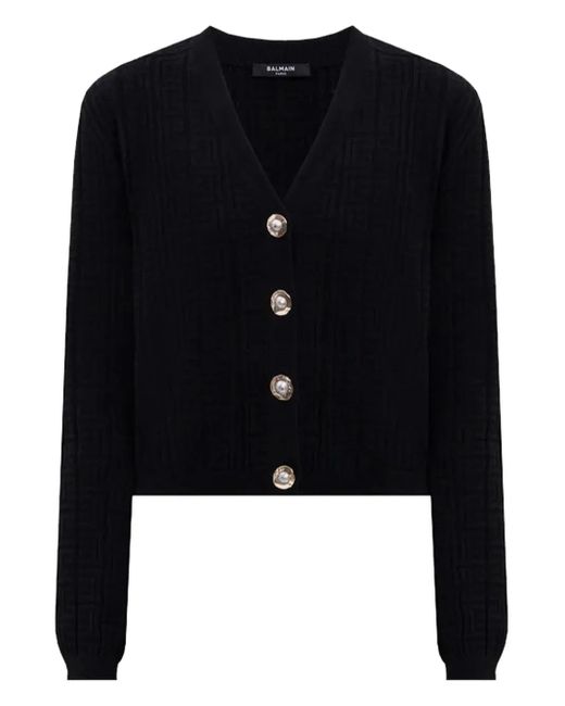 Balmain ボタン カーディガン Black