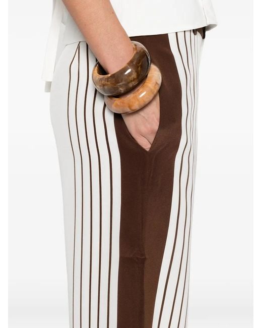 Sir White Leilana Striped Tailored Trousers
