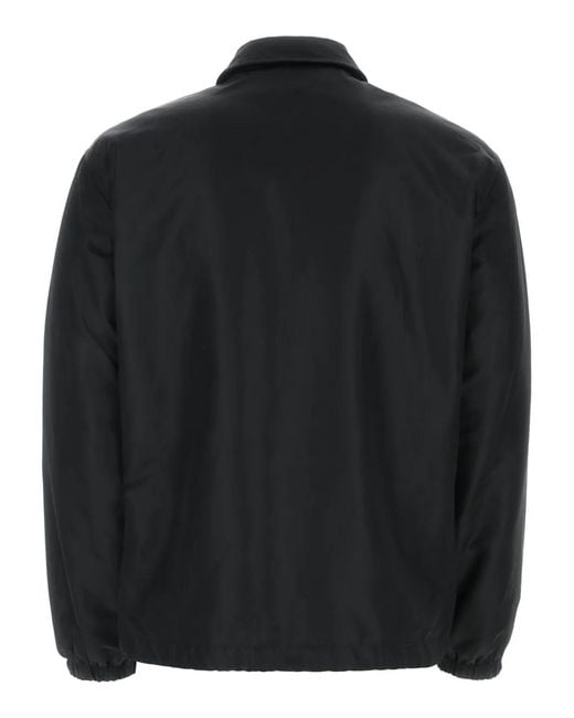 Palm Angels Black Logo-patch Bomber Jacket for men