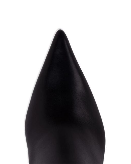 Proenza Schouler Black Spike Pointed-Toe Knee-High Boots