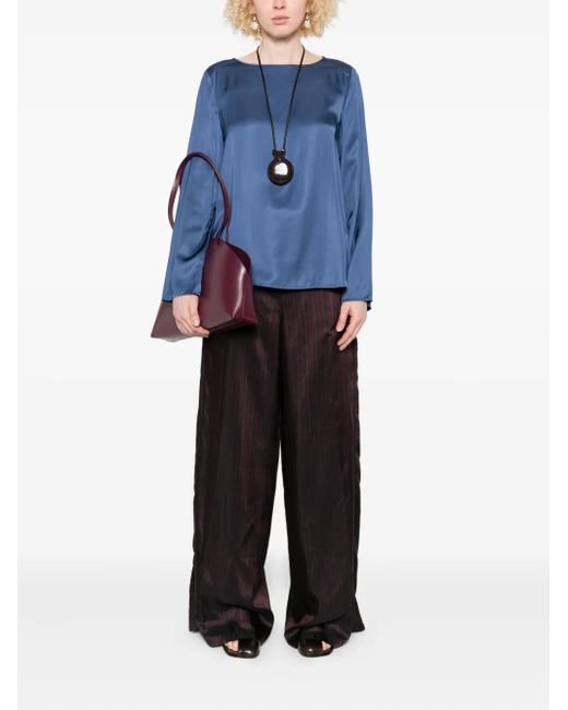 Marc O' Polo Blue Boat-Neck Long-Sleeve Top
