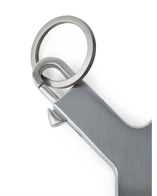 Rick Owens Gray Cerberus Keyring for men