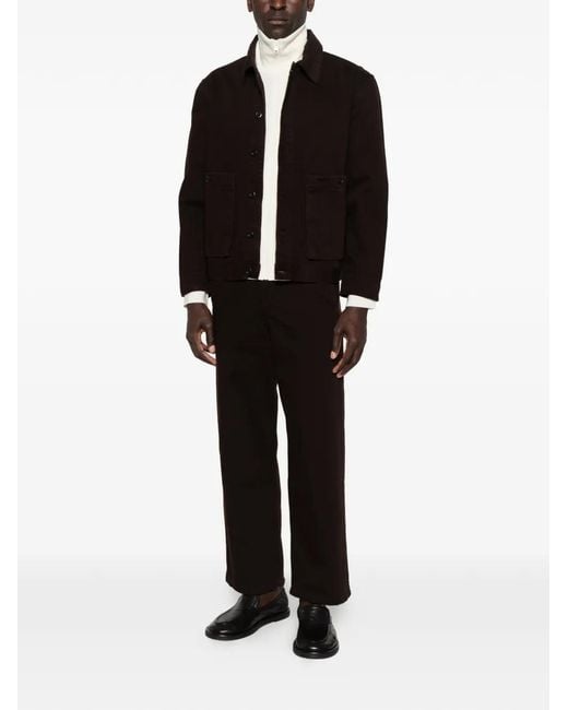 Sandro Black Buttoned Denim Jacket for men