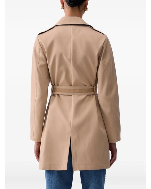 Liu Jo Natural Long Trench Coat With Belt