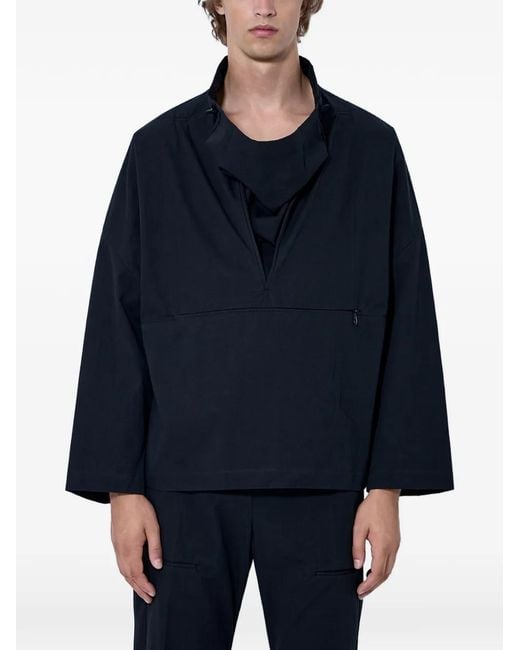 Kiko Kostadinov Blue High-Neck Concealed-Zip Jacket for men