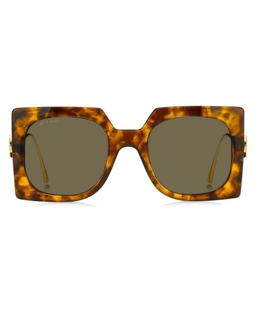 Etro Brown Bold Pegaso Sonnenbrille