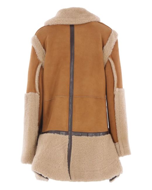 Sacai Natural Toggle Mouton Coat
