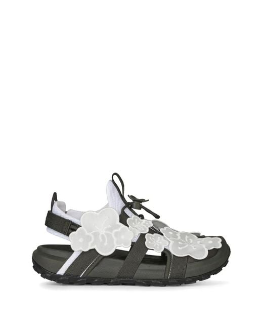 CECILIE BAHNSEN White X The North Face Flower-Appliqué Strap Sandals