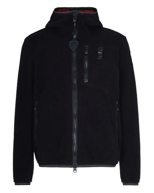 Blauer Kapuzenjacke Mit Reißverschluss in Blue für Herren