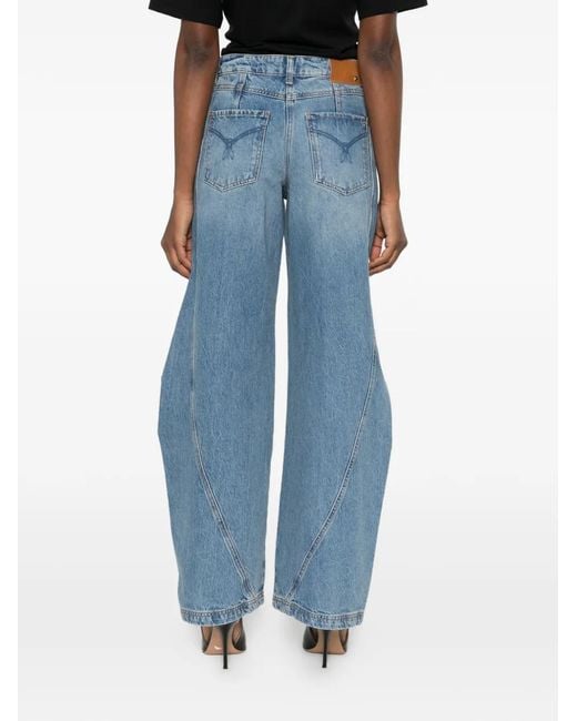Patrizia Pepe Blue Wide Shaped Jeans